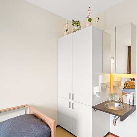 Elisabeth Roosendaal - Slaapkamer en wastafel de Laantjes